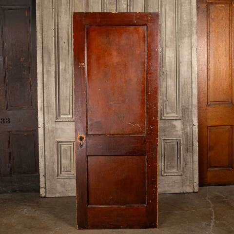 #48056 30x77 Antique 2 Panel Pine Interior Door image 4