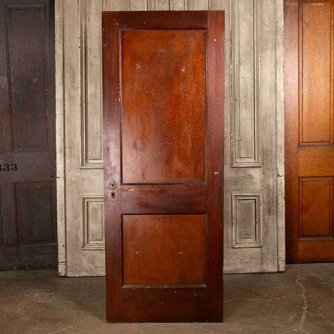 #48062 30x78 Antique 2 Panel Pine Interior Door image 4