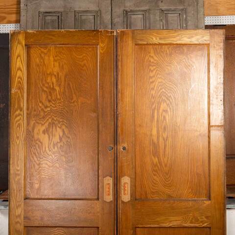 #48065 60x83 Antique Oak 2 Panel Pocket Doors image 7