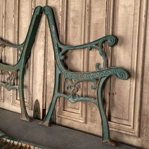 #48077 Salvaged Cast Iron Garden Park Bench Ends image 2