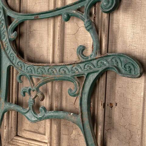 #48077 Salvaged Cast Iron Garden Park Bench Ends image 3
