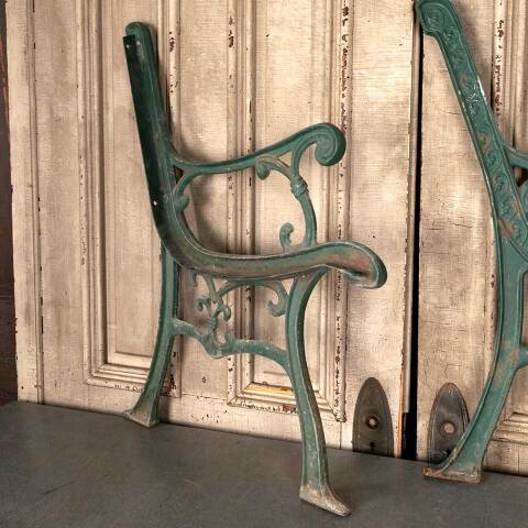 #48077 Salvaged Cast Iron Garden Park Bench Ends image 5