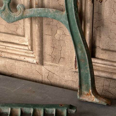 #48078 Salvaged Cast Iron Garden Park Bench Ends image 4