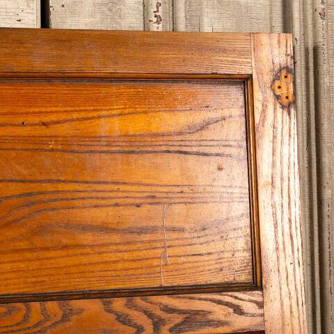 #48097 Salvaged Antique 2 Panel Oak Cabinet Door image 2