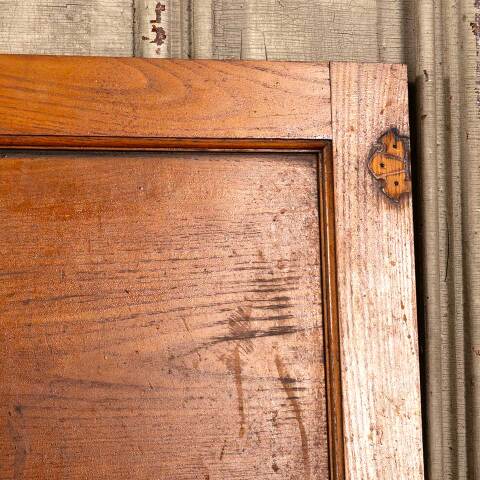 #48098 Salvaged Antique 2 Panel Oak Cabinet Door image 2