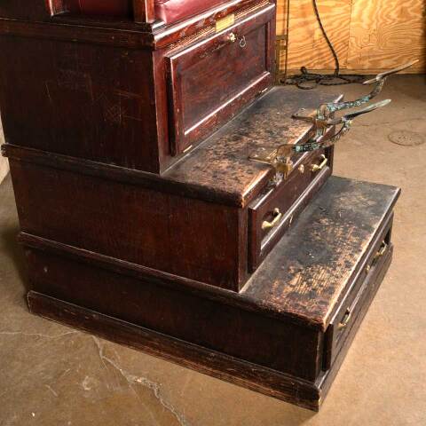 #48100 Salvaged Wood Shoe Shine Stand / Booth image 6