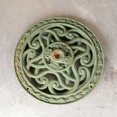 #48103 Salvaged Ornate Round Cast Iron Base image 2