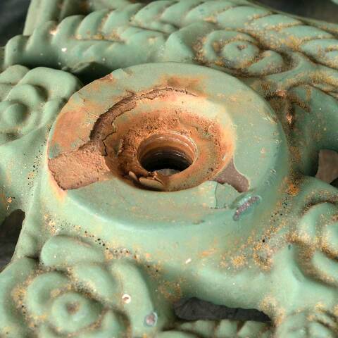 #48103 Salvaged Ornate Round Cast Iron Base image 5
