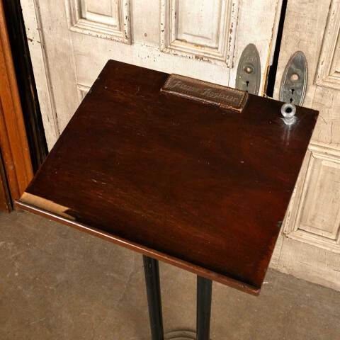 #48123 Antique Metal & Wood Registry Podium Stand image 2