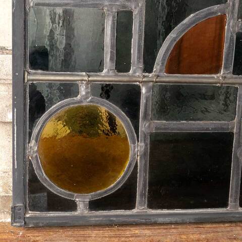 #48128 23x31 Vintage Stained Glass Window Panel image 2