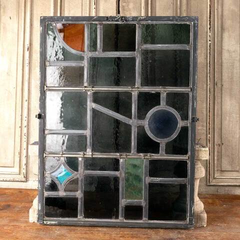 #48131 23x31 Vintage Stained Glass Window Panel image 5