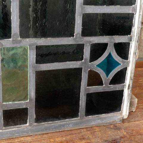 #48131 23x31 Vintage Stained Glass Window Panel image 3