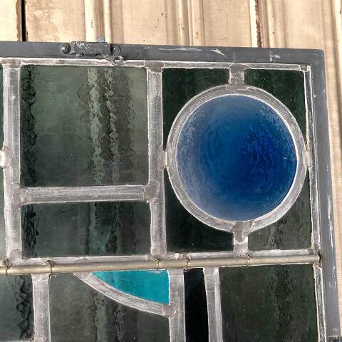 #48134 23x31 Vintage Stained Glass Window Panel image 6