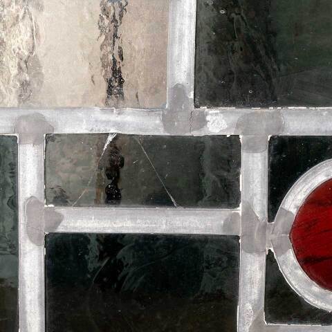 #48134 23x31 Vintage Stained Glass Window Panel image 4