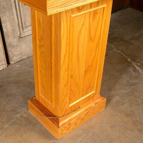 #48157 Salvaged Oak Podium Stand Display Case image 7