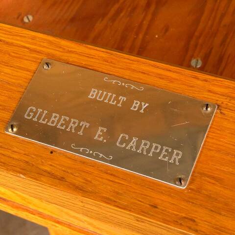 #48157 Salvaged Oak Podium Stand Display Case image 4