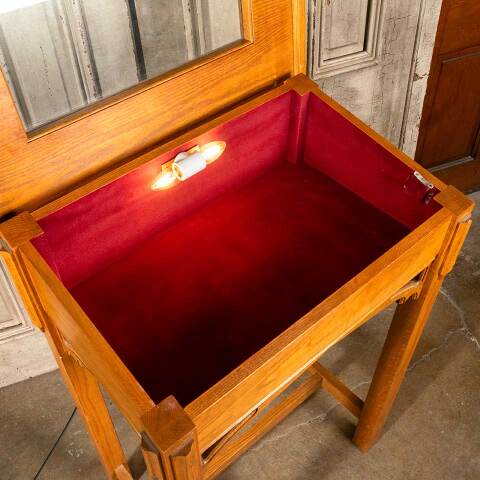 #48158 Salvaged Oak Podium Stand Display Case image 3