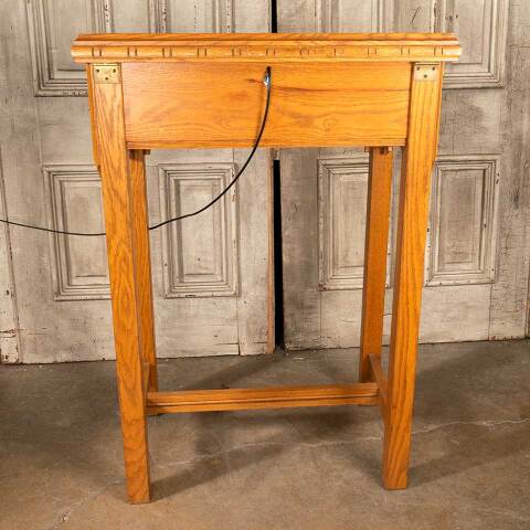 #48158 Salvaged Oak Podium Stand Display Case image 8