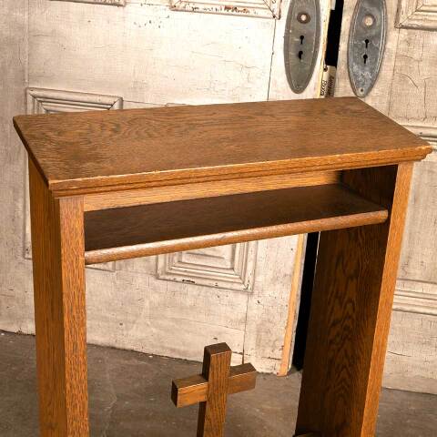 #48161 Antique Oak Church Kneeler Prayer Bench image 4