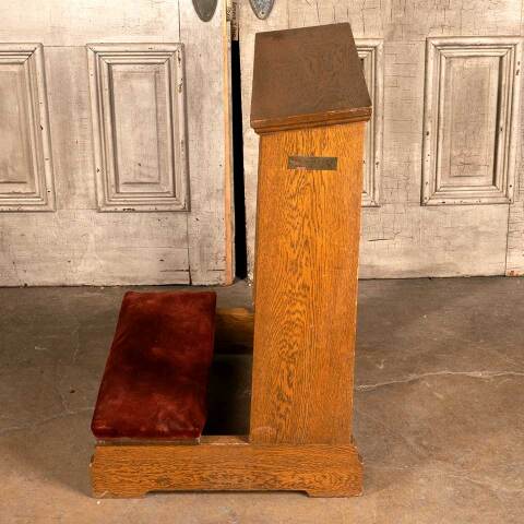 #48161 Antique Oak Church Kneeler Prayer Bench image 5