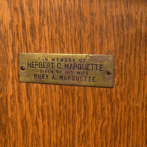 #48162 Antique Oak Church Kneeler Prayer Bench image 4