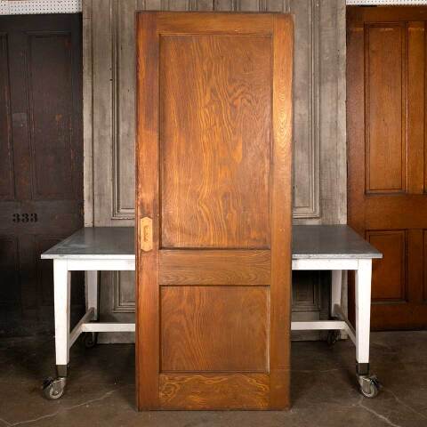 #48169 33x83 Antique 2 Panel Oak Pocket Door image 4