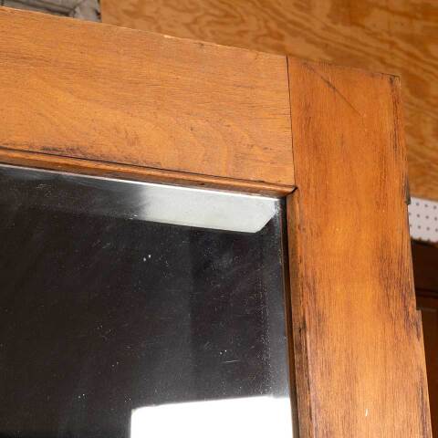 #48187 30x80 Antique 2 Panel Interior Door w/ Mirror image 4