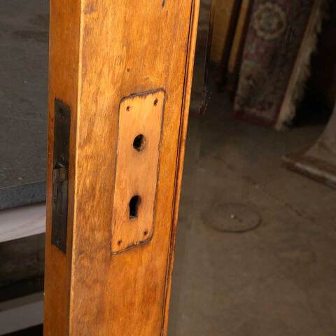 #48187 30x80 Antique 2 Panel Interior Door w/ Mirror image 5