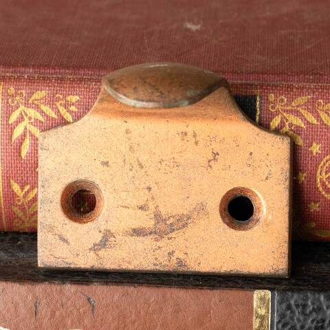 #48258 Salvaged Bronze Window Sash Finger Lift image 2