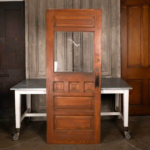 #48265 32x79 Antique Half Lite Wood Entry Door image 5