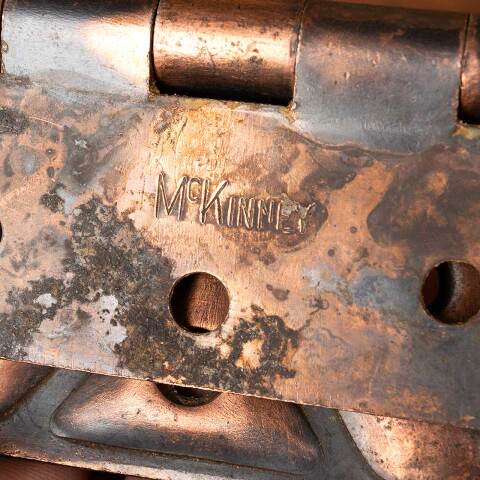 #48326 Antique Japanned Offset Door Hinges image 5