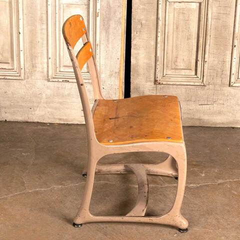 #48373 Vintage Wood & Metal Child's School Chair image 5