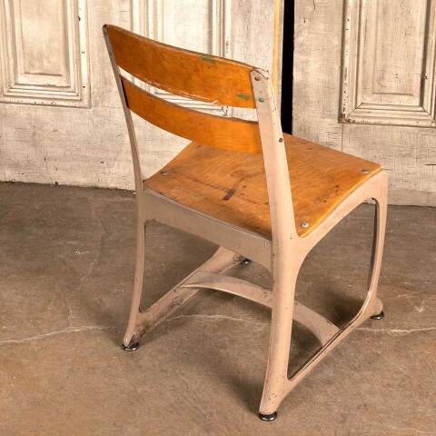 #48373 Vintage Wood & Metal Child's School Chair image 6