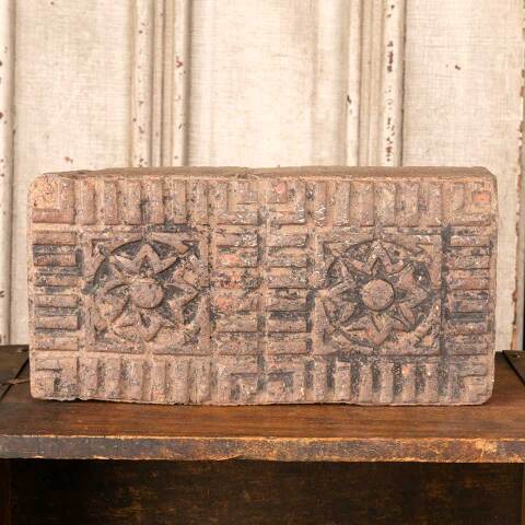 #48375 Antique Salt Glazed Flower Sidewalk Paver image 4