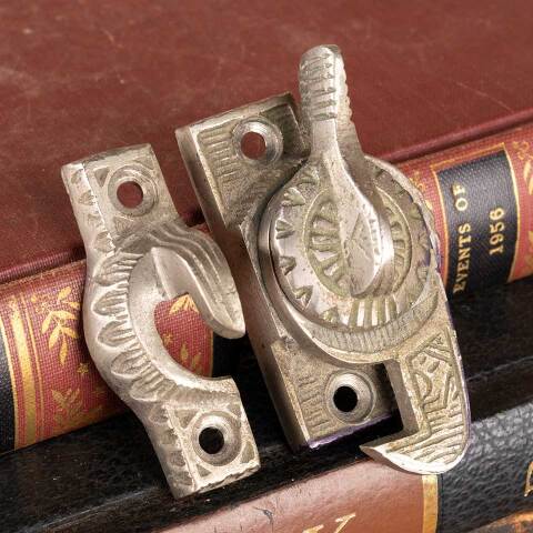 #48414 Victorian Style Nickel Window Sash Lock image 2