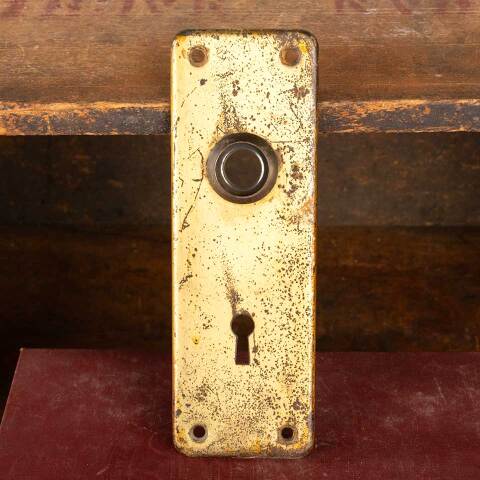 #48428 Antique Metal Doorknob Backplate Hardware image 5