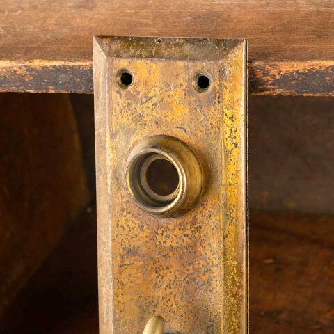 #48429 Antique Doorknob Backplate w/ Thumb Turn image 3