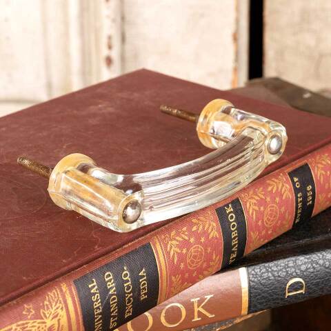 #48435 Vintage Pressed Glass Drawer Pull Handle image 2