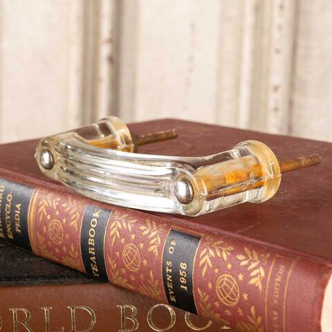 #48435 Vintage Pressed Glass Drawer Pull Handle image 4