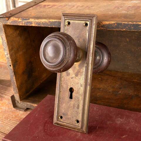 #48477 Antique Yale Arts & Crafts Door Hardware Set image 5