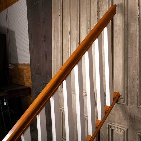 #48483 Salvaged Interior Wood Staircase Balustrade image 5