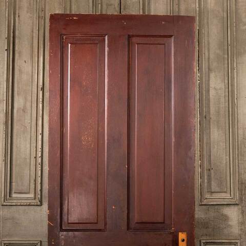 #48508 30x77 Antique 4 Panel Pine Interior Door image 2