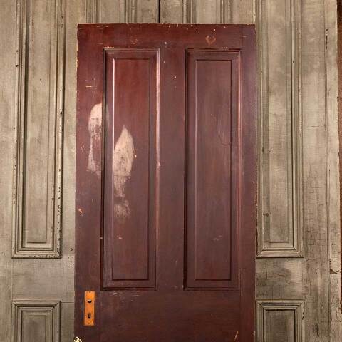 #48508 30x77 Antique 4 Panel Pine Interior Door image 6