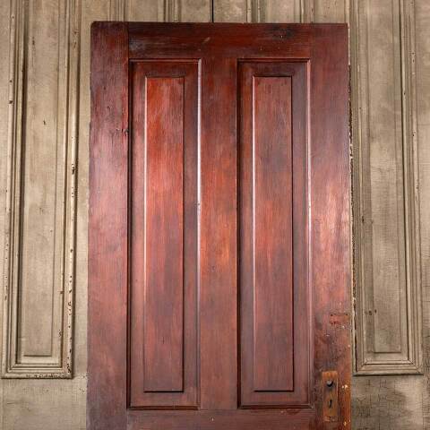 #48509 30x80 Antique 4 Panel Pine Interior Door image 2