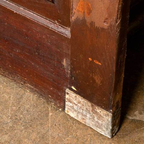 #48509 30x80 Antique 4 Panel Pine Interior Door image 4