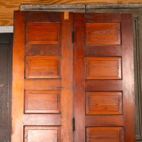 #48511 48x91 Antique 6 Panel Pine Bi-Fold Door image 5