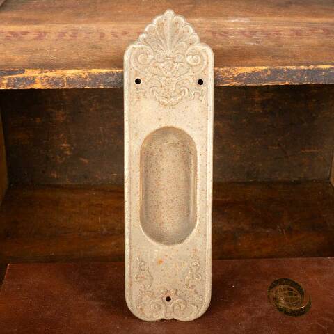 #48516 Antique Pocket Door Pull Handle Hardware image 5