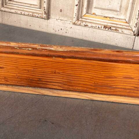 #48542 Salvaged Antique Unpainted Wood Baseboard image 4