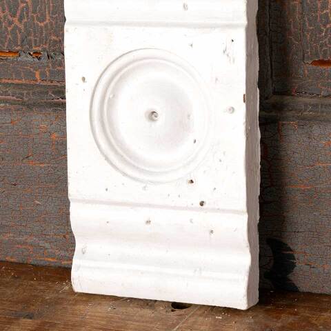 #48547 Antique Painted Wood Rosette Trim Block image 3