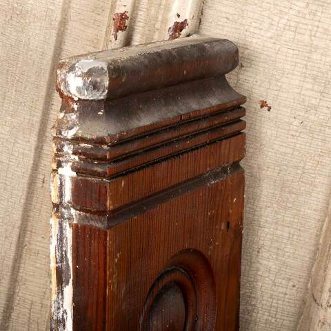 #48550 Salvaged Antique Wood Rosette Trim Block image 4